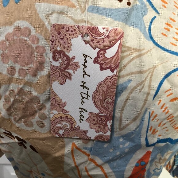 Boho‎ Women's Floral Maxi Dress By Band Of The Free XS V-Neck & Puff Sleeve NWT - Picture 7 of 9